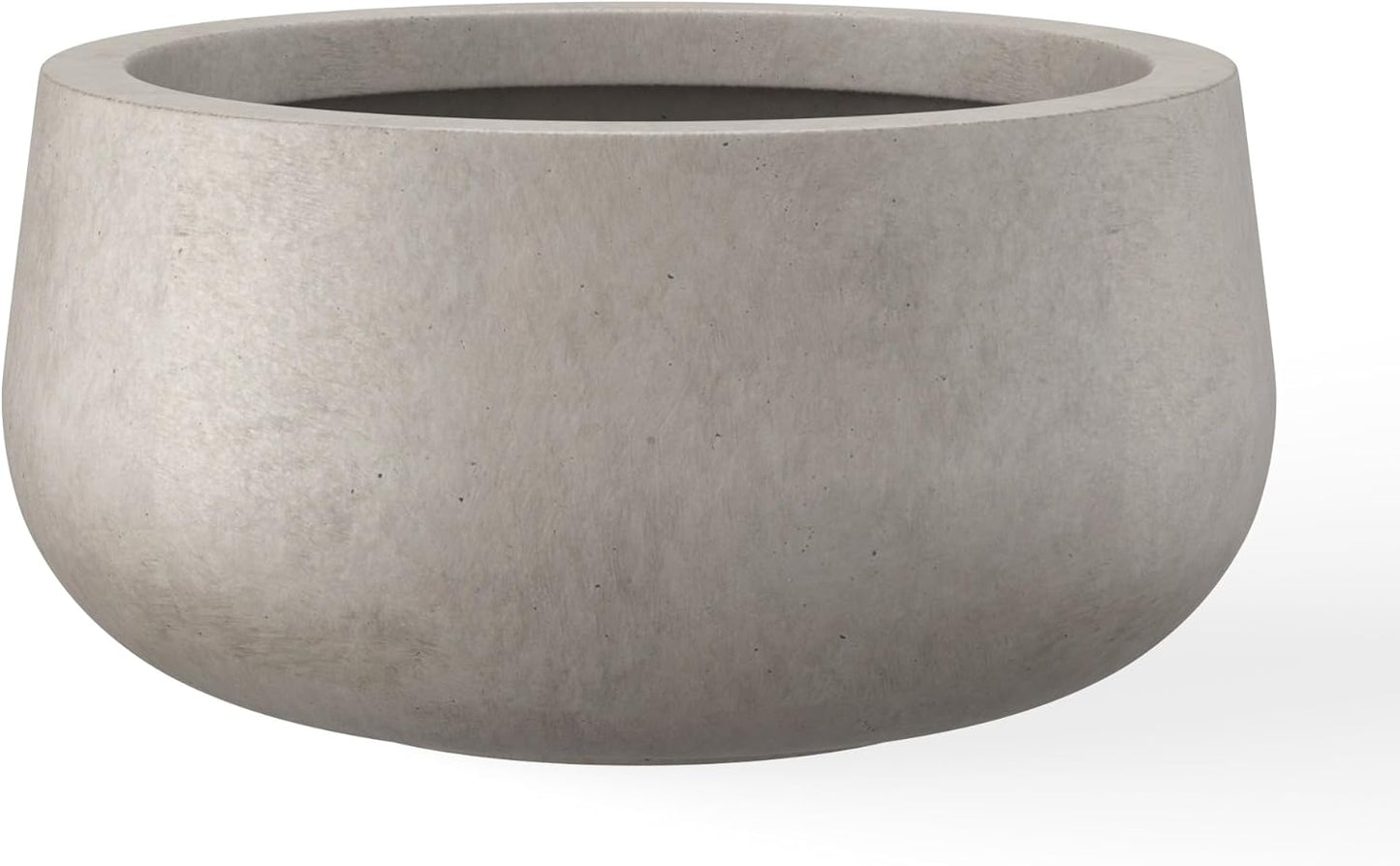 Kante 19.6 in Round Concrete Planter for Indoor and Outdoor Use