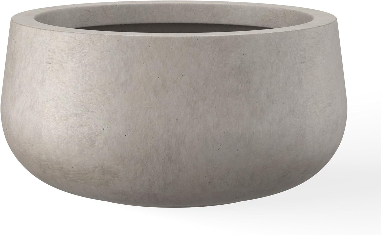 Kante 19.6 in Round Concrete Planter for Indoor and Outdoor Use