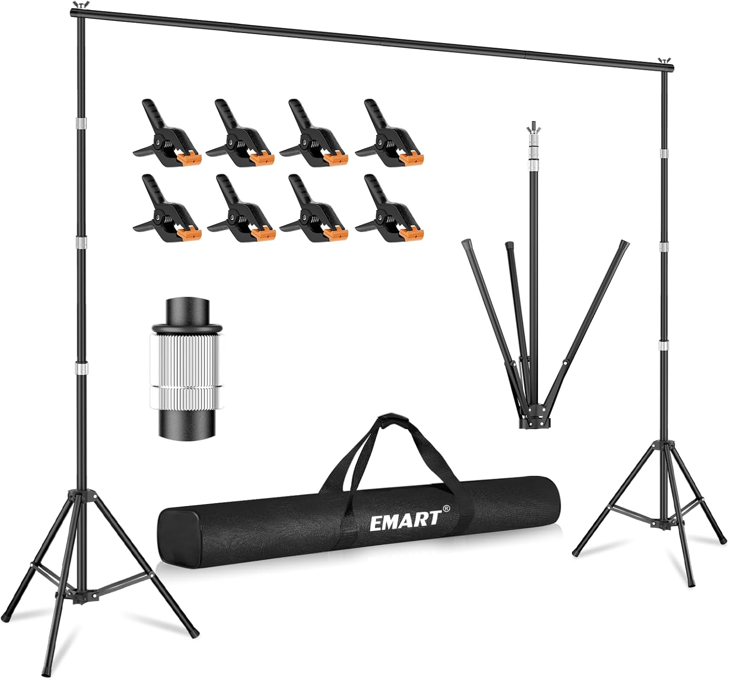 EMART Reverse-Folding Backdrop Stand for Photography Needs