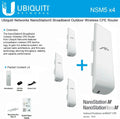 Ubiquiti NanoStation M5 Bundle of 4 for Outdoor Connectivity
