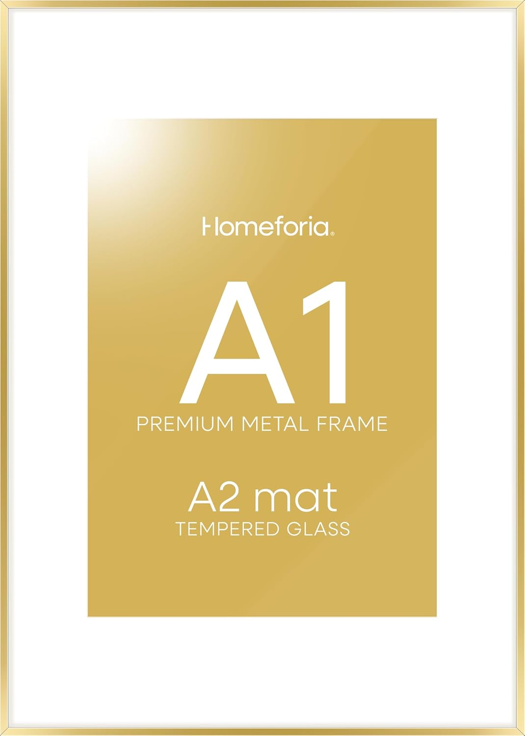 Homeforia A1 Poster Frame Gold for Stylish Home Decor
