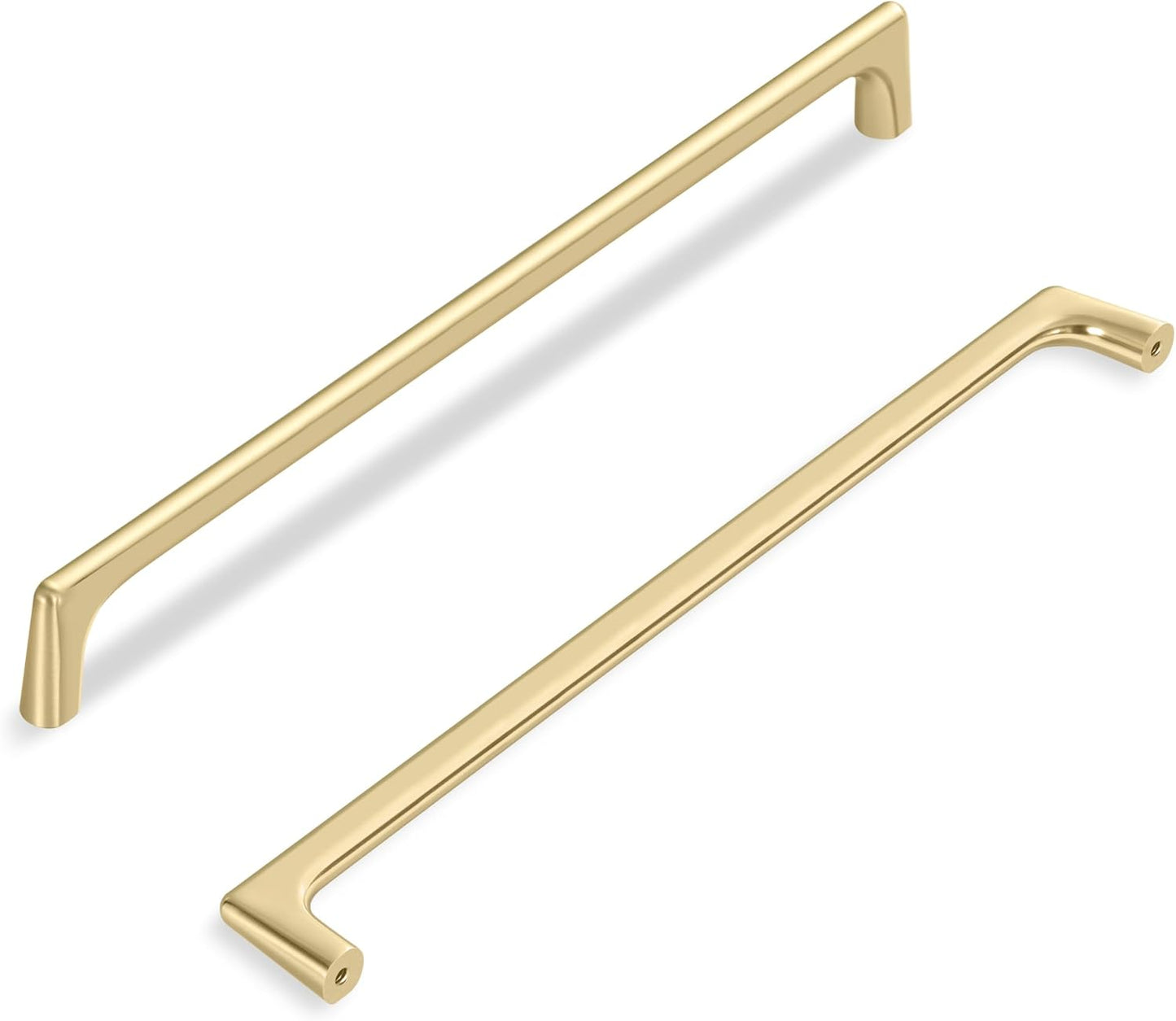 10 Pack 10 Inch Modern Brushed Gold Cabinet Pulls for Kitchen