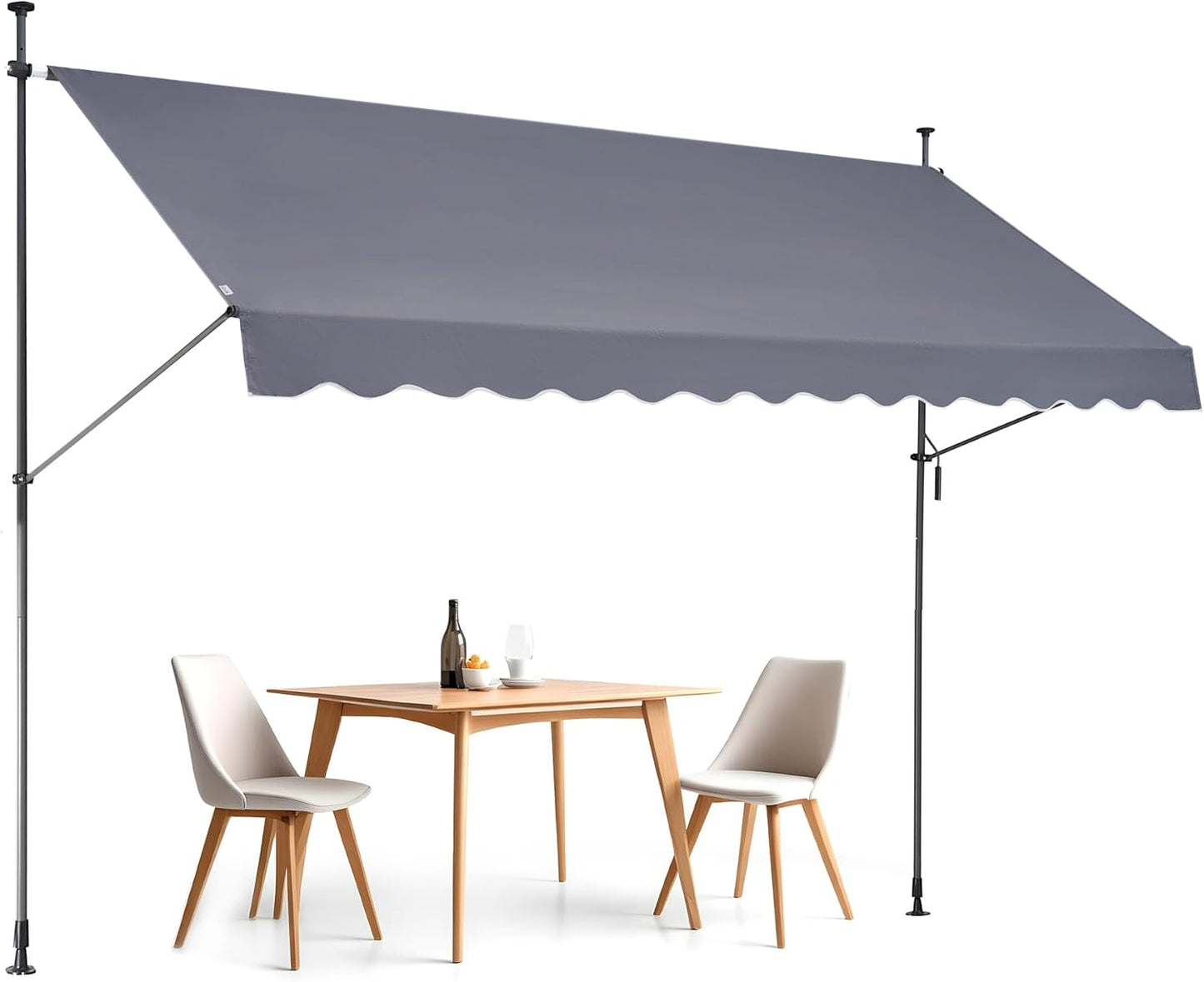 VEVOR 138 x 47 in Retractable Patio Awning for Outdoor Shade