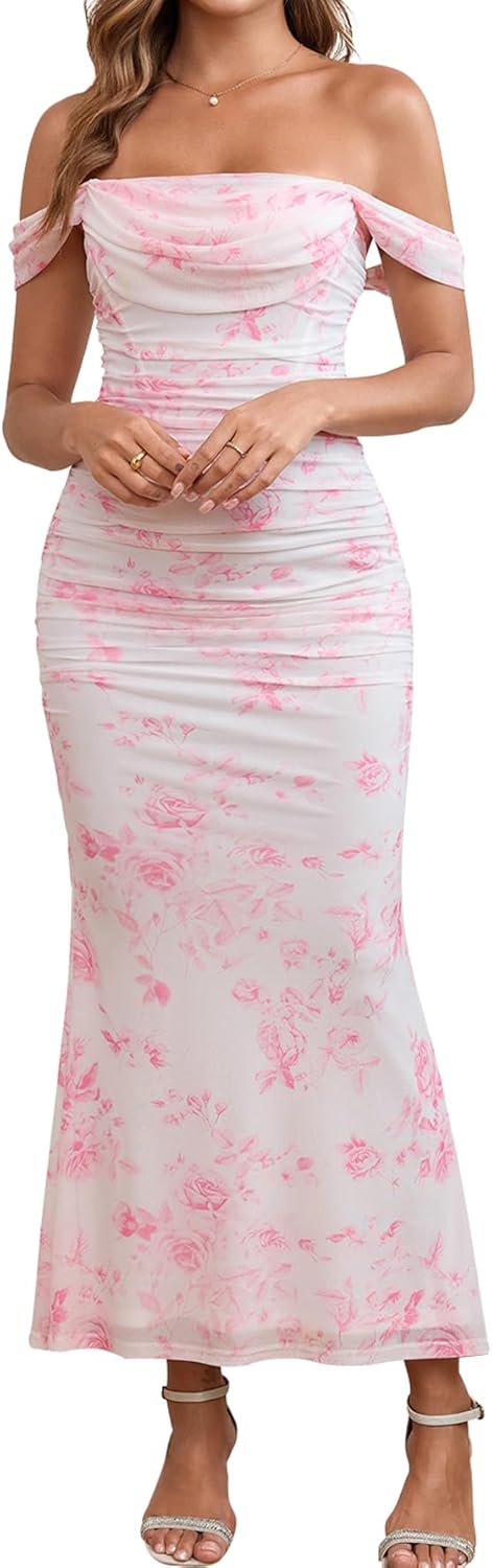 KUTUMAI Off The Shoulder Maxi Dress for Elegant Occasions