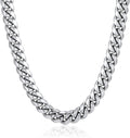 Chunky Miami Cuban Link Chain for Men 10mm Black Gold Plated