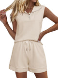 Glamaker Women's Two Piece Short Set - Summer Lounge Tracksuit