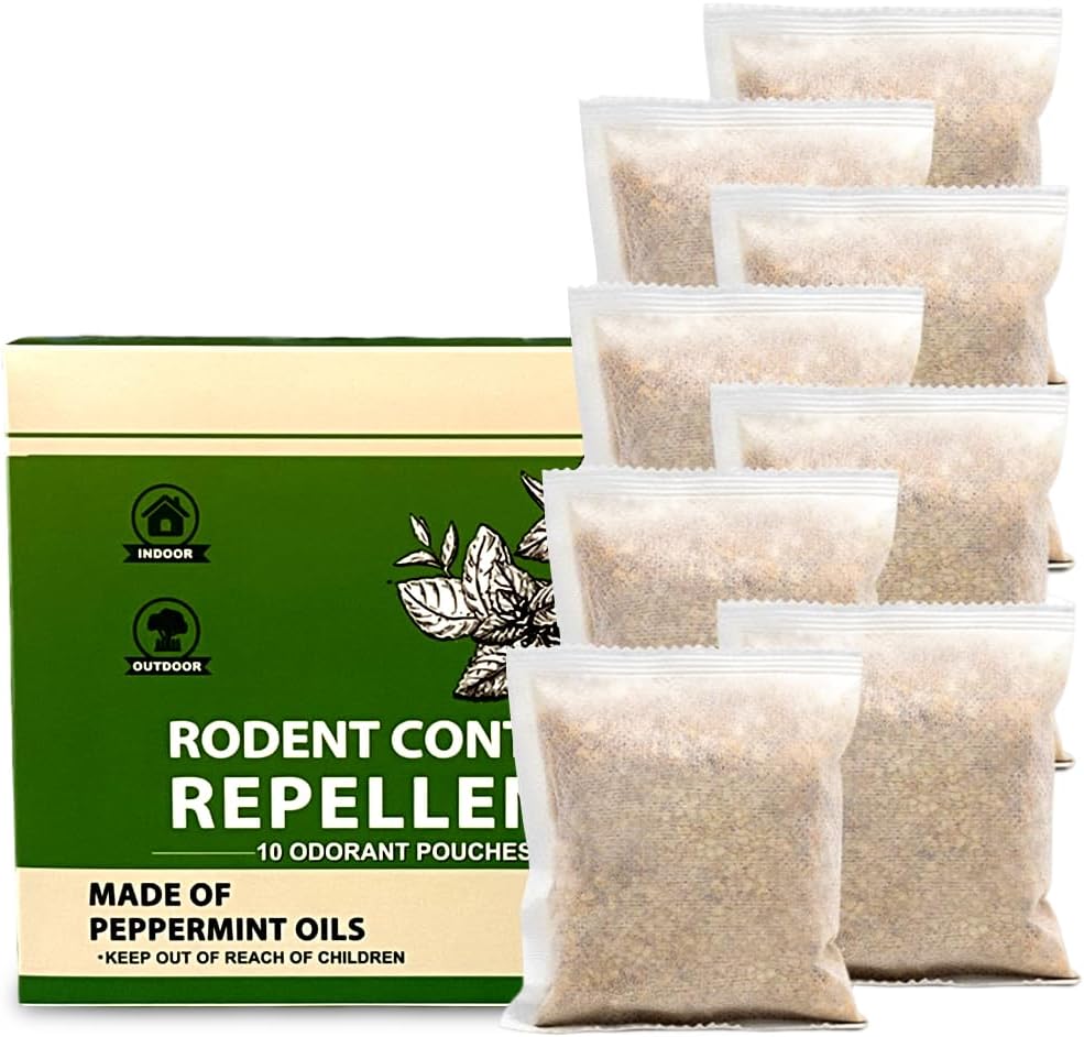 Peppermint Rat Repellent Pouches - Keep Mice Out! Eco-Friendly 10pcs