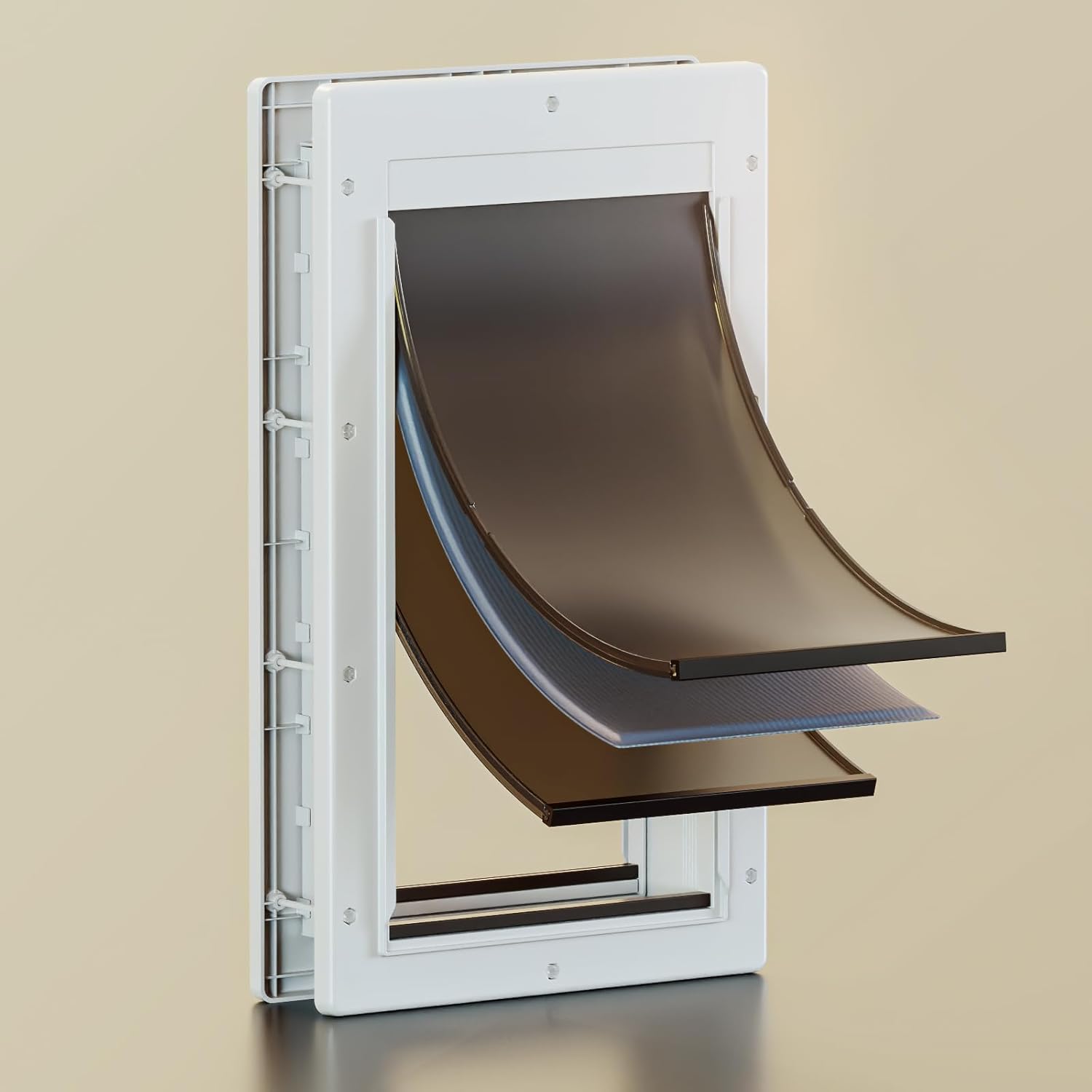 3-Flap Dog Door for Large Dogs, Insulated and Durable Design