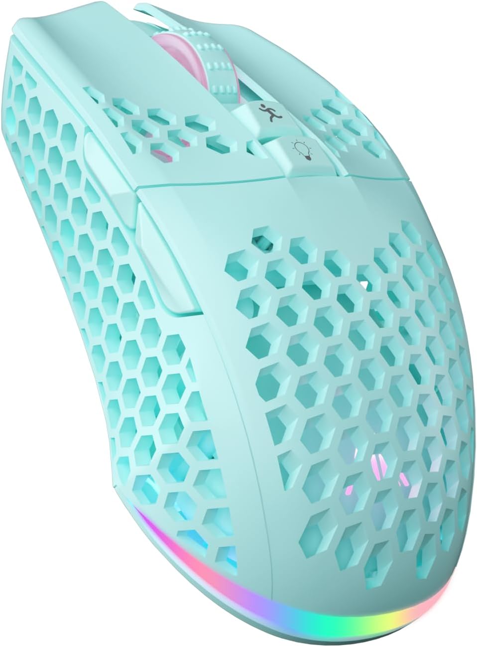 SM600 Honeycomb Shell Wireless Gaming Mouse with RGB Lights
