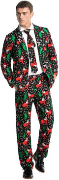 Men's Christmas Party Suit Funny Costume Jacket Trousers with Tie LOOK