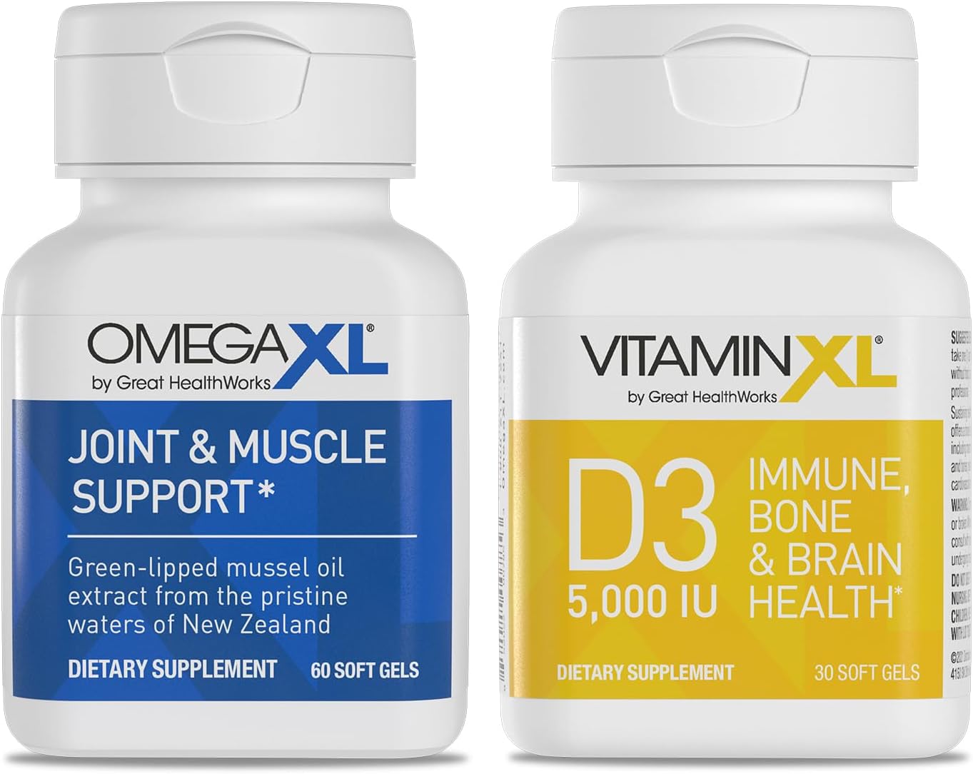 OmegaXL Joint Support Supplement & VitaminXL D3 for Wellness