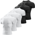 Men's Compression Shirts 3/5 Pack Short Sleeve - Quick Dry Performance