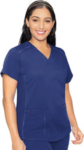 V-Neck Scrub Top for Women with 4 Pockets - Comfortable (Style WHQ1)