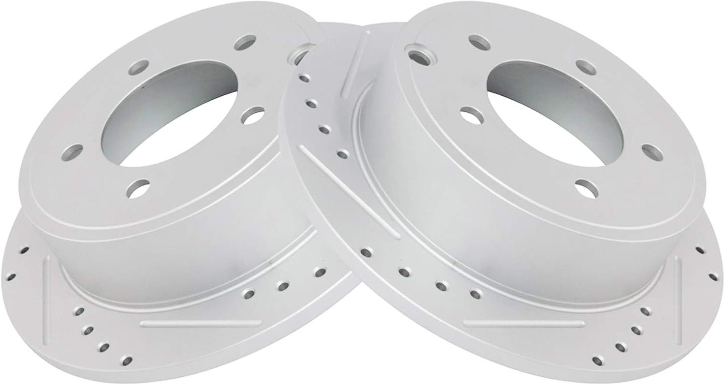 TRQ Rear Performance Brake Rotor Set for Avenger, Caliber, Lancer