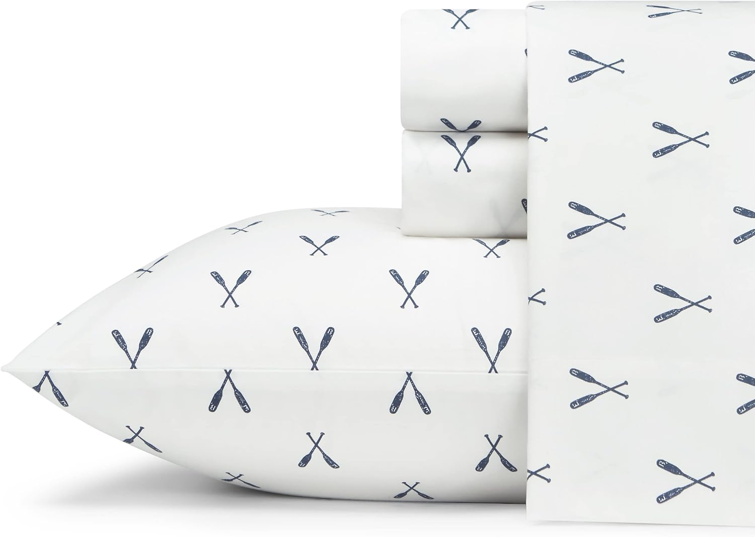 Eddie Bauer King Sheets Set - Crisp Cotton Percale Bedding