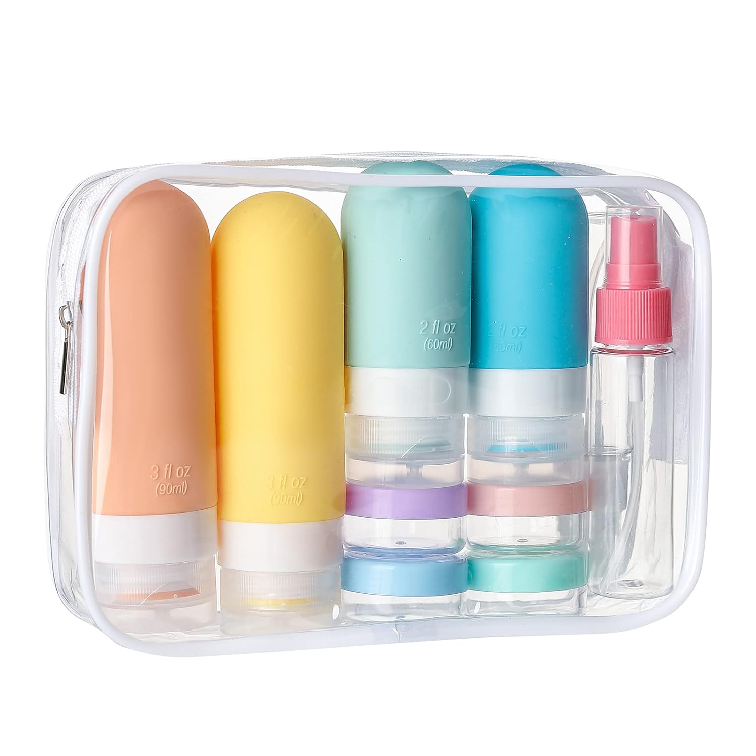TSA Approved Leak Proof Travel Bottles Set by DEPOZA