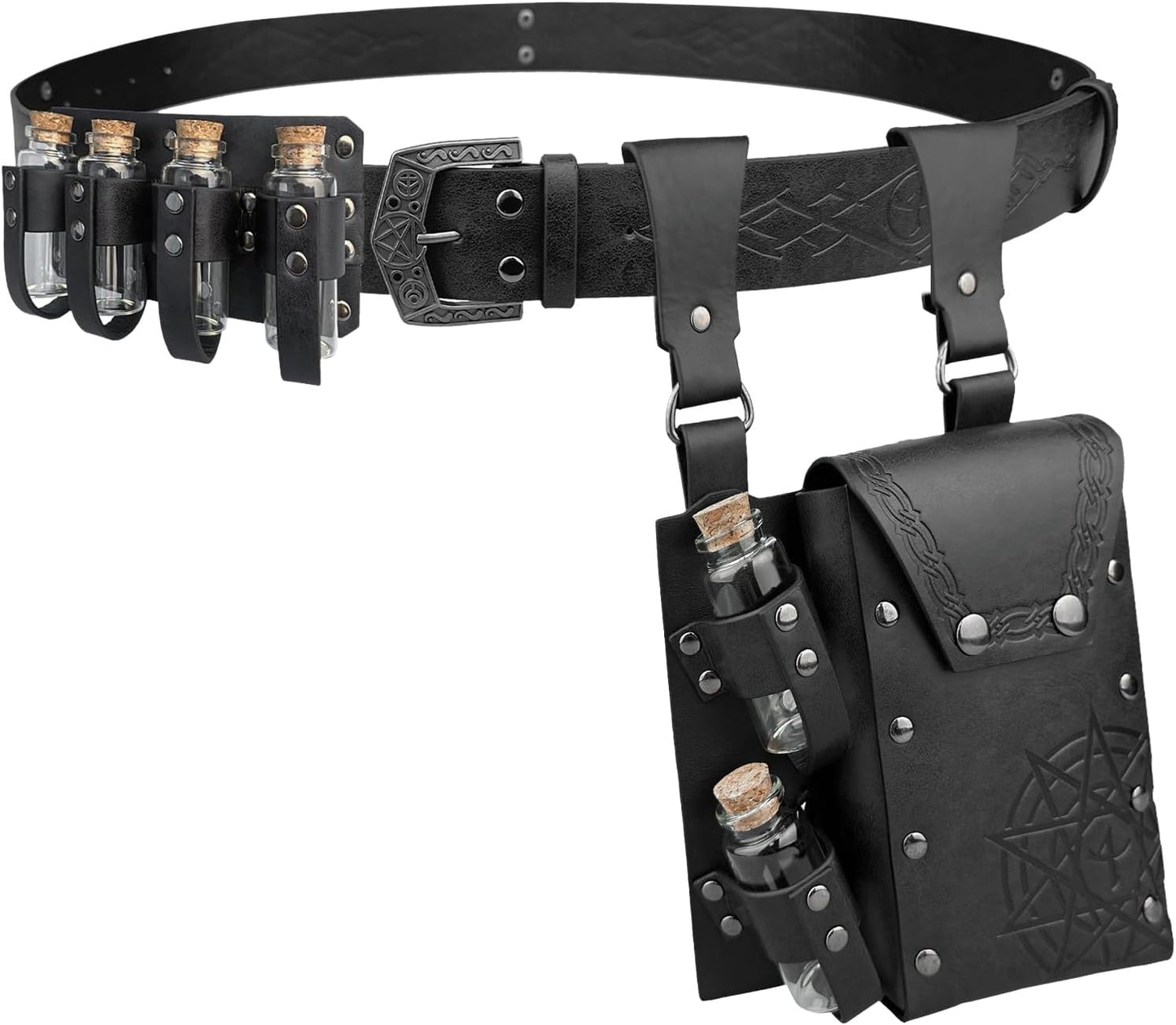 Medieval Alchemy Belt Waist Pack Combo for Cosplay Adventures