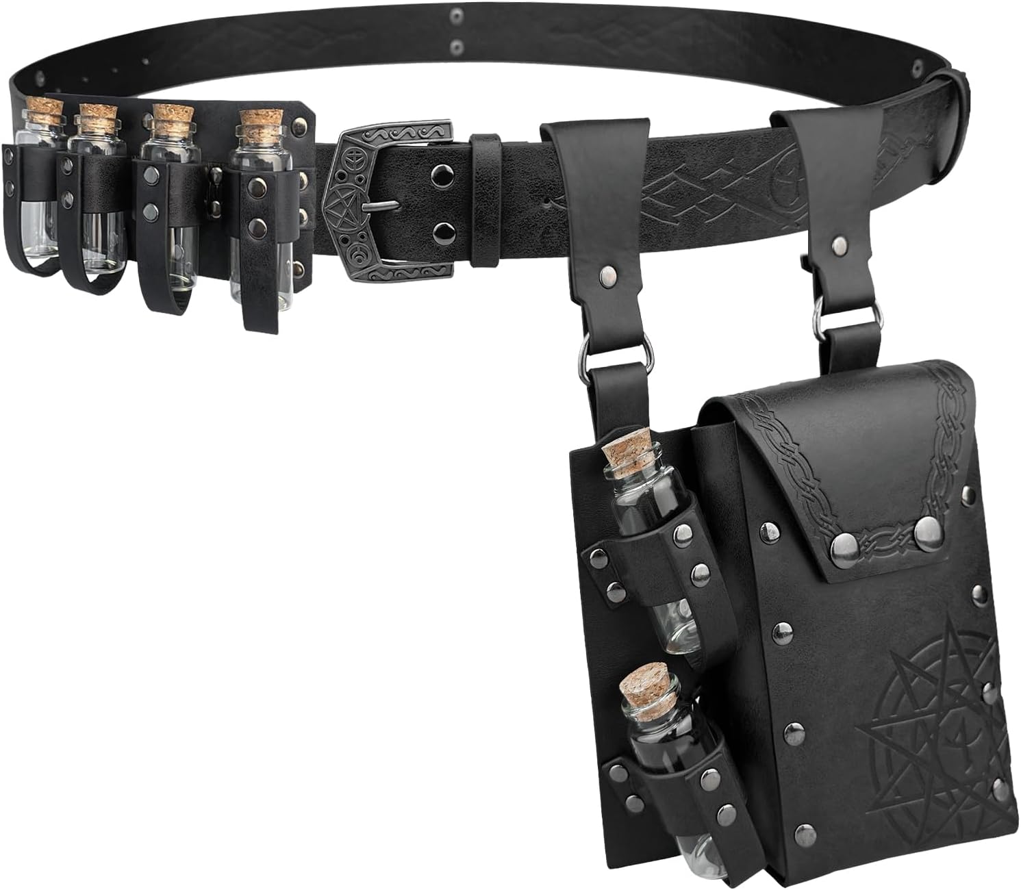 Medieval Alchemy Belt Waist Pack Combo for Cosplay Adventures
