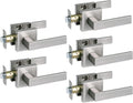 NEWBANG Hall Closet Lever Handle Lock Satin Nickel - Heavy Duty