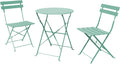 Grand patio 3-Piece Steel Foldable Bistro Set for Outdoor Use