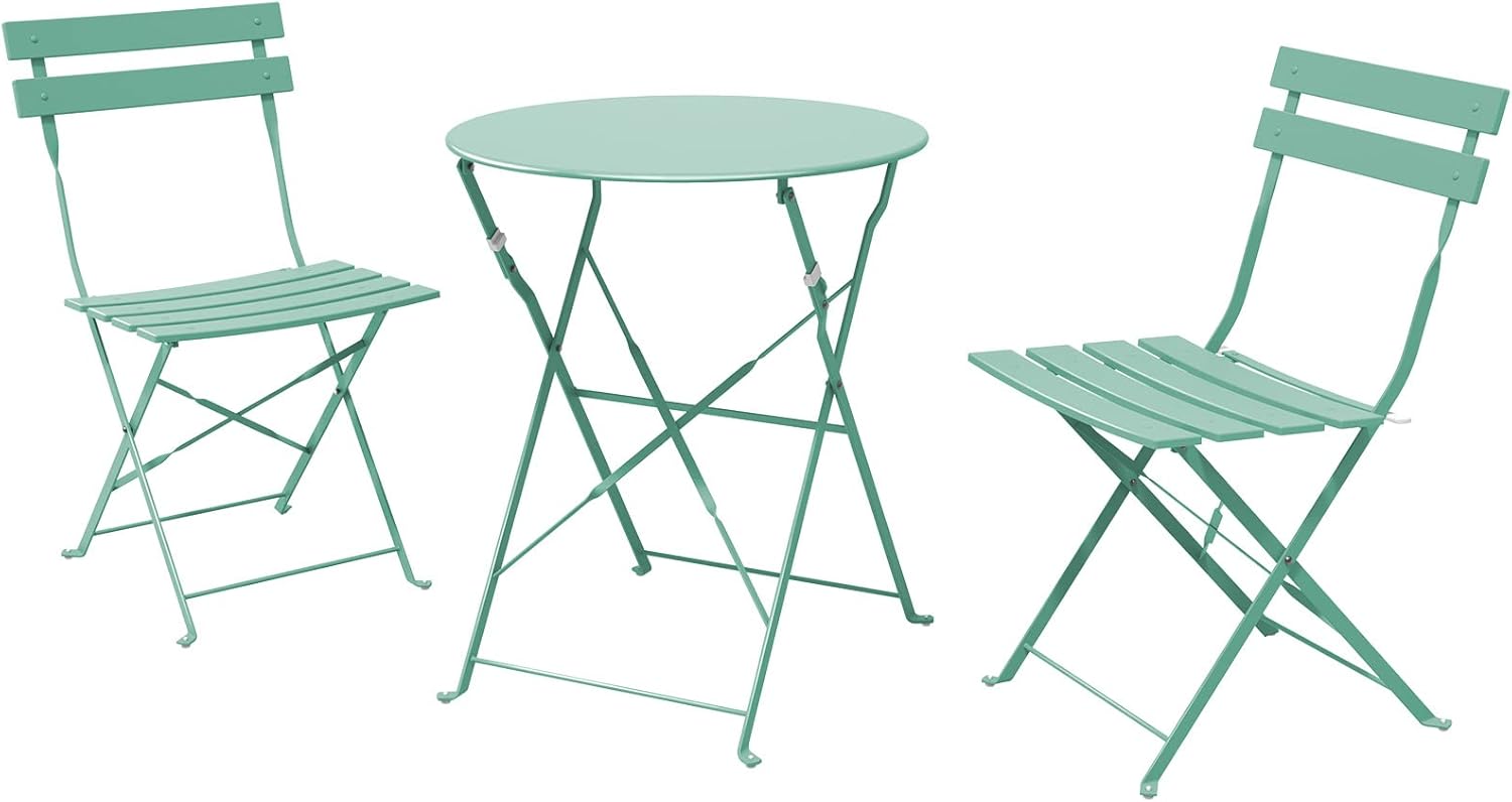 Grand patio 3-Piece Steel Foldable Bistro Set for Outdoor Use