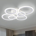 Vikaey Modern LED Flush Mount Ceiling Light - 6 Rings, 4000K