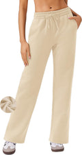 Fleece Lined Sweatpants for Women with 4 Pockets and Comfort