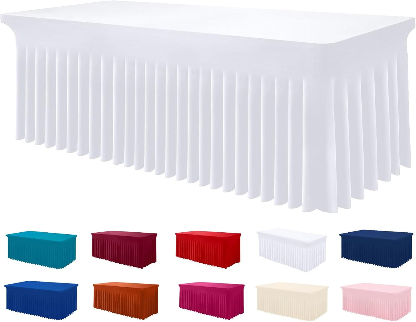Smiry Spandex Tablecloth for 5FT Rectangle Tables - Elegant Design
