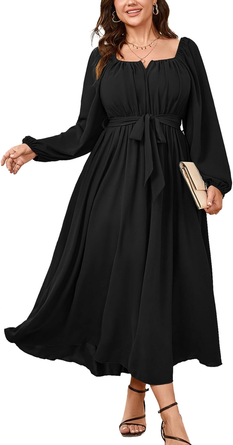 Elegant Plus Size Maxi Dress for Wedding Guests and More
