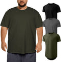 Men's 3XL-8XL Big and Tall T-Shirts - 3-Pack Stretch Crewnecks