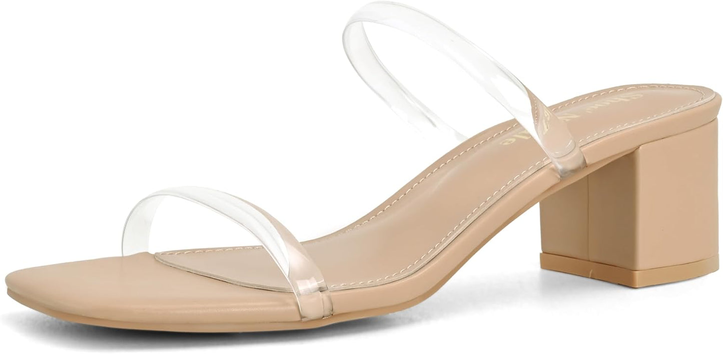 Shoe'N Tale Strappy Heels for Women with Square Open Toe Design