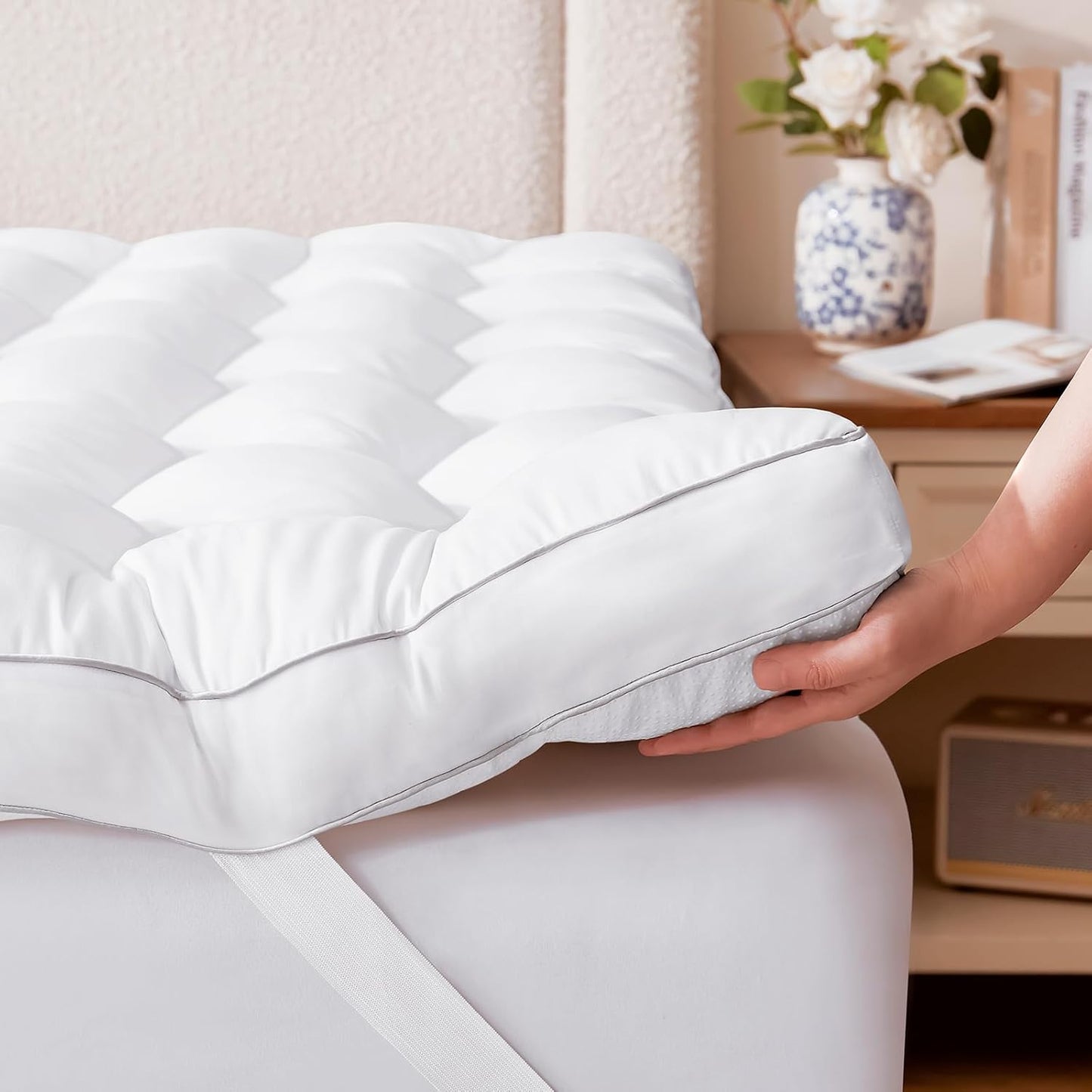 Decroom 3 Inch Memory Foam Mattress Topper for Back Pain Relief
