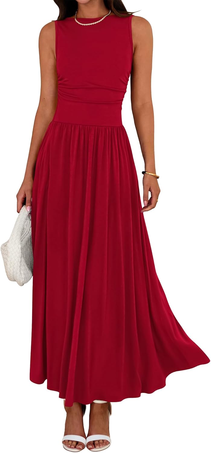 BTFBM Summer Maxi Dresses for Women - Flowy Casual Sundress