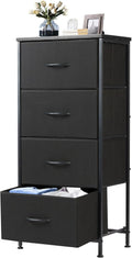 DUMOS Nightstand with 4 Drawers for Bedroom and Living Room