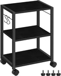 Printer Stand 3-Tier Under Desk Rolling Cart - Space-Saving Printer