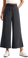 Lightweight Wide Leg Cropped Pants 25in Inseam (Style G7YR)