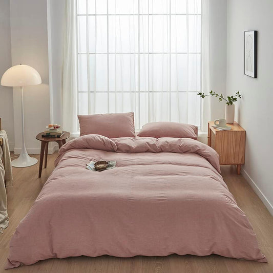 FACE TWO FACE Old Pink Duvet Cover Set for Full Size Beds