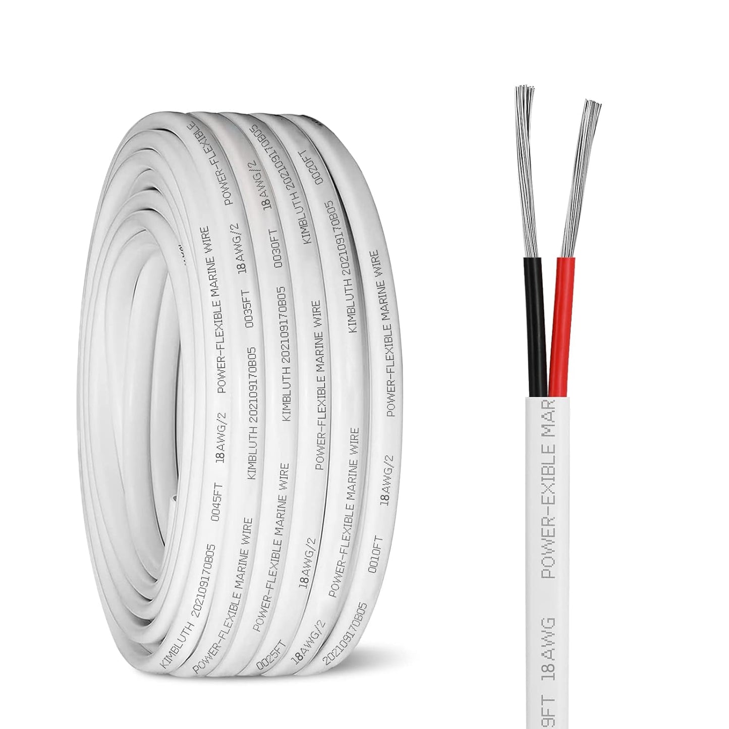 Kimbluth 18AWG Marine Wire 200ft: Tinned Copper Boat Cable