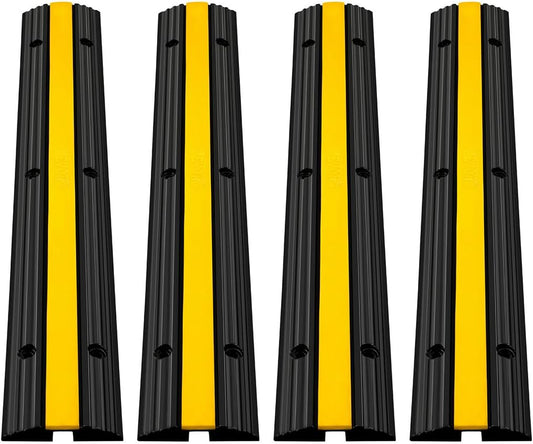 VEVOR 4 Pack Heavy Duty Cable Protector Ramps for Safe Driving