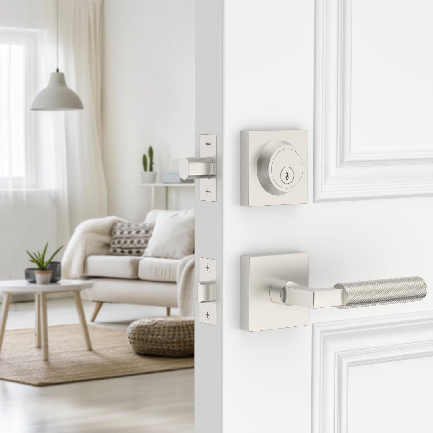 Amerdeco Front Door Lock Set with Double Cylinder Deadbolt