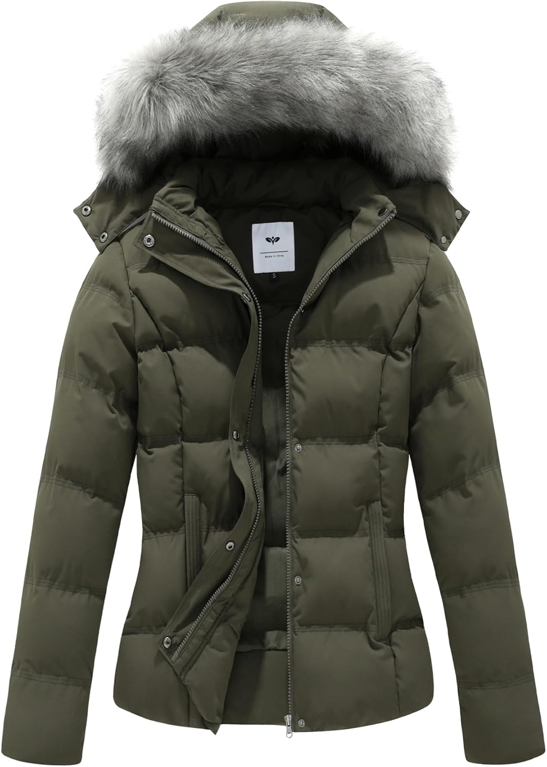 Warm Winter Coat for Women - Quilted Puffer Jacket with Hood