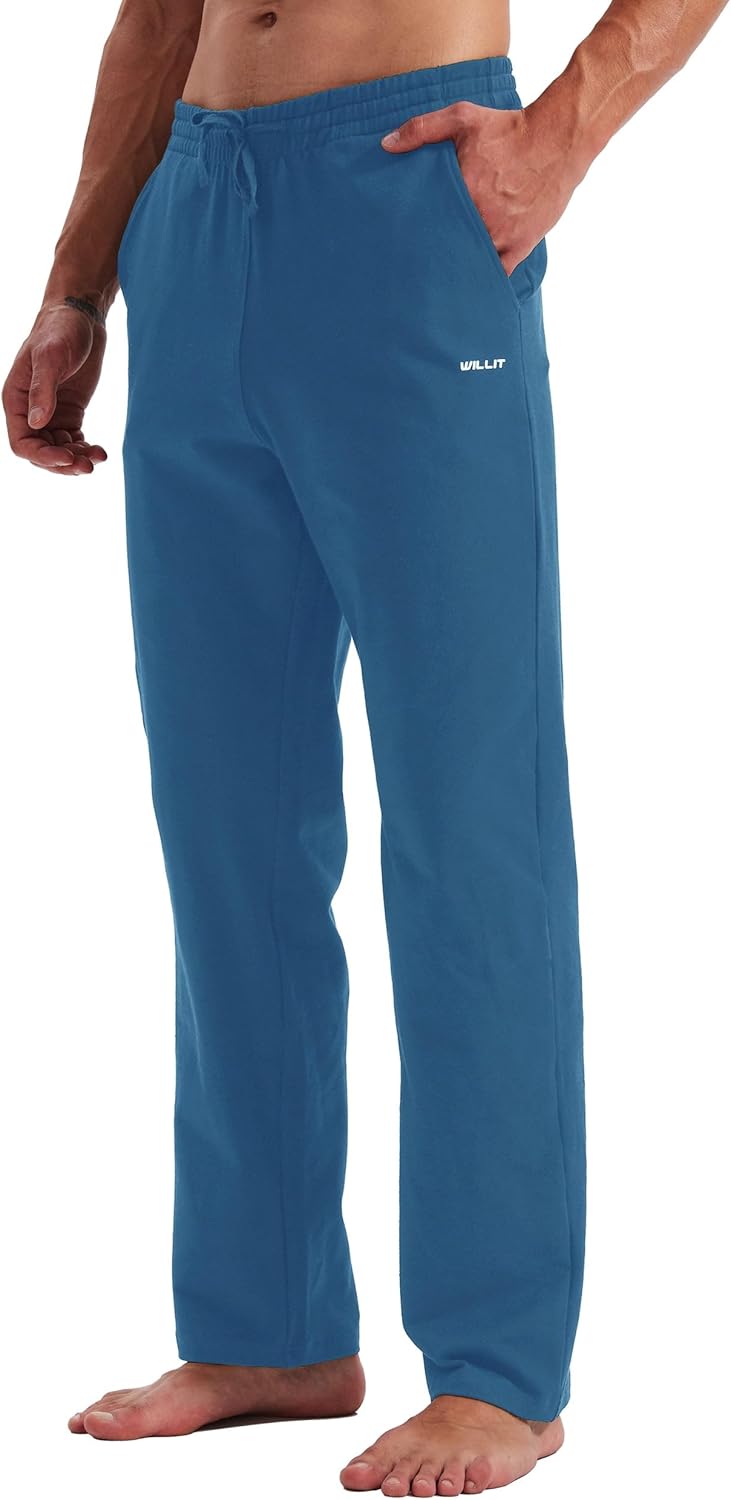 Willit Men's Cotton Yoga Sweatpants for Comfort and Style