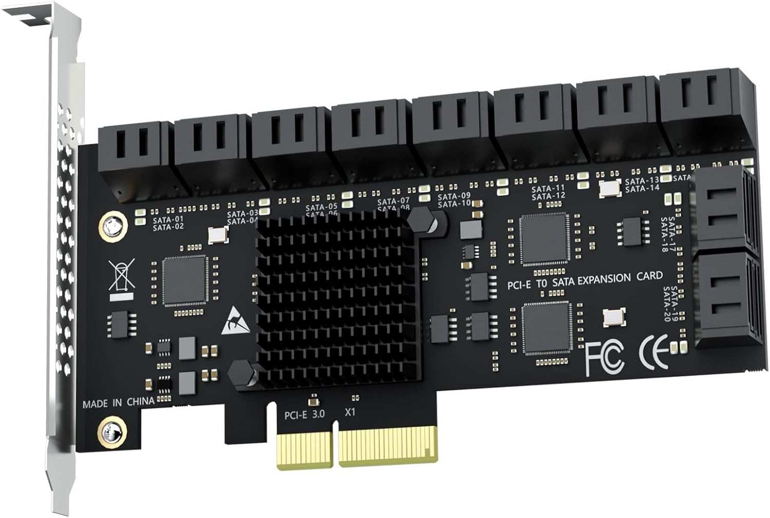 GLOTRENDS SA3220 20-Port PCIe X4 SATA Expansion Card Review