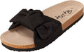 PepStep Slide Sandals for Women - Comfy Cork Foot Bed Dressy Slides