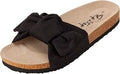 PepStep Slide Sandals for Women - Suede Insole Bow Knot Slides