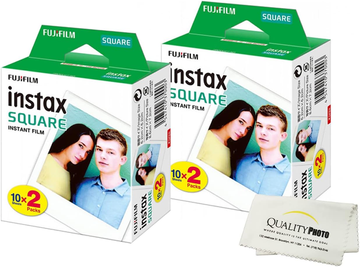 Fujifilm Instax Square Instant Film - 40 Exposures for Fun
