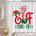 Merry Christmas Elf Shower Curtain - Festive Winter Decor