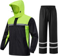 Mens Rain Suits with Air Vents Reflective Waterproof Rain Gear Our
