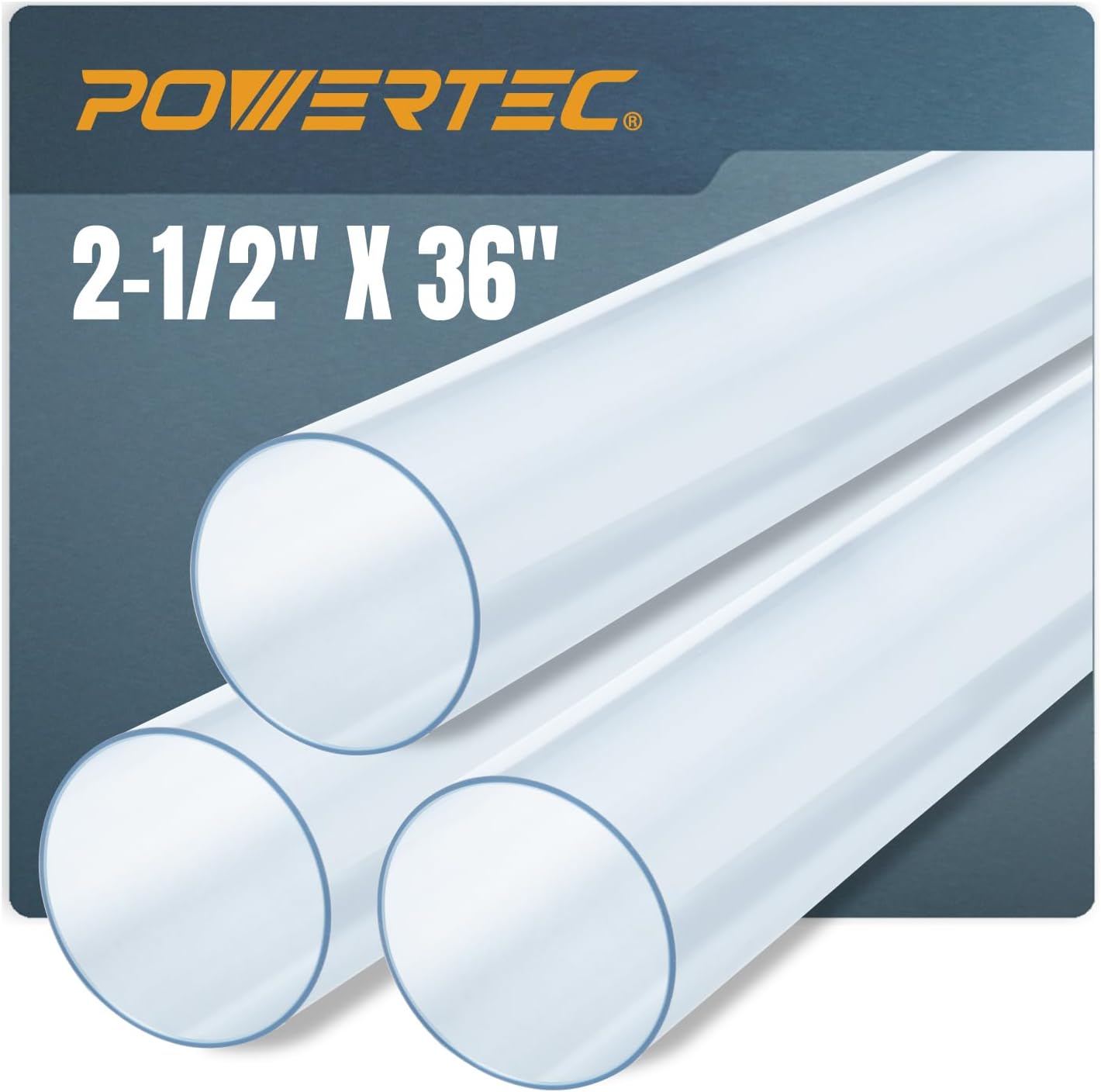 POWERTEC Clear PVC Pipe for Dust Collection and Woodworking