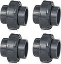 2 Inch PVC Union Pipe Fitting 4-Pack - Schedule 80 Slip Union